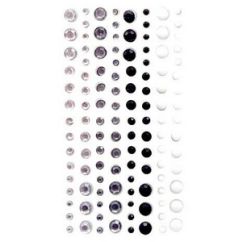 Strasuri/pietre adezive, Ø 3/4/5/6mm, 120 buc/set, glam rock, Dp Craft