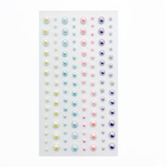 Perle adezive, Ø 3/4/5/6mm, 120 buc/set, pastel candies, Dp Craft