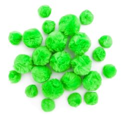 Pom Pom, dimensiuni diferite, 24 buc/set, verde, Dp Craft