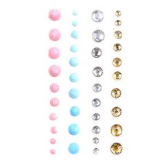 Strasuri/pietre adezive, Ø 4/5/6/7mm, 40 buc/set, so in love, Dp Craft
