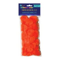 Pom Pom, dimensiuni diferite, 24 buc/set, portocaliu, Dp Craft