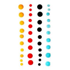 Strasuri/pietre adezive, Ø 4/5/6/7mm, 40 buc/set, marine, Dp Craft