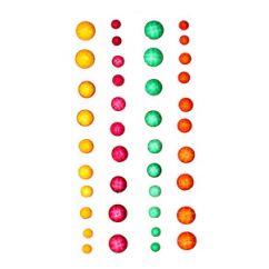 Strasuri/pietre adezive, Ø 4/5/6/7mm, 40 buc/set, tropical dreams, Dp Craft