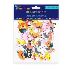 Stickere/abtibilduri din spuma, animale de la ferma, 96 buc/set, Dp Craft