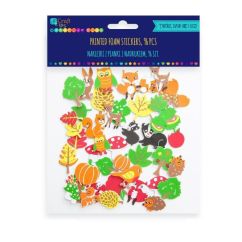 Stickere/abtibilduri din spuma, animale din padure, 96 buc/set, Dp Craft