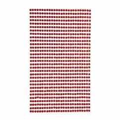 Strasuri/pietre adezive, Ø 3mm, 806 buc/set, rosu, Dp Craft