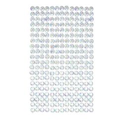 Strasuri/pietre adezive, Ø 6mm, 260 buc/set, cristal iridiscent, Dp Craft