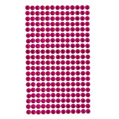 Strasuri/pietre adezive, Ø 6mm, 260 buc/set, fuchsia, Dp Craft