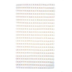 Perle adezive, Ø 4mm, 440 buc/set, ivoire iridiscent, Dp Craft