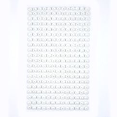 Perle adezive, Ø 6mm, 260 buc/set, alb, Dp Craft