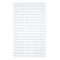 Perle adezive, Ø 6mm, 260 buc/set, alb, Dp Craft