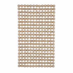 Perle adezive, Ø 6mm, 260 buc/set, bej, Dp Craft