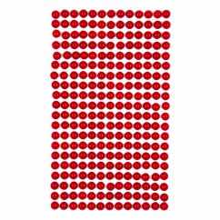 Perle adezive, Ø 6mm, 260 buc/set, rosu, Dp Craft