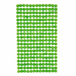 Perle adezive, Ø 6mm, 260 buc/set, verde, Dp Craft