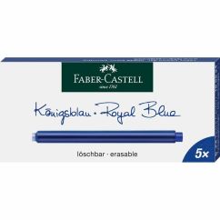 Cartuse cu cerneala mari, 5 buc/cutie, albastru, Faber-Castell