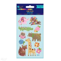 Stickere/abtibilduri din spuma, animale salbatice, 11 buc/set, Dp Craft