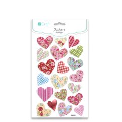 Stickere/abtibilduri din spuma, inimi, 20 buc/set, Dp Craft