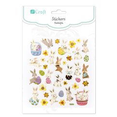Stickere/abtibilduri, iepurasi de Paste, 37 buc/set, Dp Craft