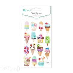 Stickere/abtibilduri din spuma, inghetata, 15 buc/set, Dp Craft