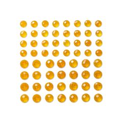 Strasuri/pietre adezive cu sclipici, Ø 8/10mm, 60 buc/set, auriu, Dp Craft