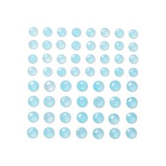 Strasuri/pietre adezive cu sclipici, Ø 8/10mm, 60 buc/set, bleu, Dp Craft