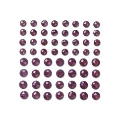 Strasuri/pietre adezive cu sclipici, Ø 8/10mm, 60 buc/set, antracit, Dp Craft