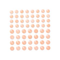 Strasuri/pietre adezive cu sclipici, Ø 8/10mm, 60 buc/set, piersica, Dp Craft