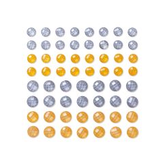 Strasuri/pietre adezive, Ø 8/10mm, 60 buc/set, auriu si argintiu, Dp Craft