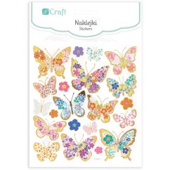 Stickere/abtibilduri, fluturi, 21 buc/set, Dp Craft