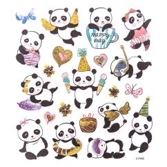 Stickere/abtibilduri, ursi panda, 21 buc/set, Dp Craft