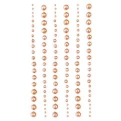 Perle adezive, Ø 2/3/4/5/6mm, 120 buc/set, cupru, Dp Craft