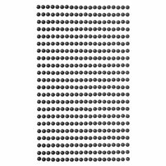Perle adezive, Ø 4mm, 440 buc/set, negru, Dp Craft