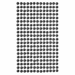 Perle adezive, Ø 6mm, 260 buc/set, negru, Dp Craft
