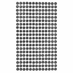Strasuri/pietre adezive, Ø 6mm, 260 buc/set, negru, Dp Craft