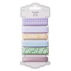 Panglica decorativa, 6 modele x 2m/set, liliac, Dp Craft