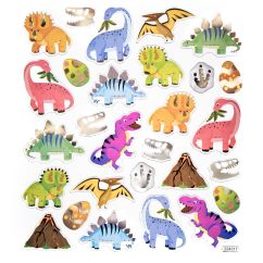 Stickere/abtibilduri, dinozauri, 28 buc/set, Dp Craft