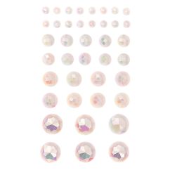 Strasuri/pietre adezive, 16x6/10x10/8x12/6x16mm, 40 buc/set, ivoire iridiscent, Dp Craft
