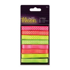 Panglica decorativa, 8 modele x 1m/set, Neon, Papermania