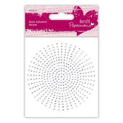 Strasuri/pietre adezive, Ø 2mm, 424 buc/set, argintiu, Papermania