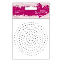 Strasuri/pietre adezive, Ø 3mm, 206 buc/set, argintiu, Papermania