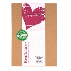 Carton natur/kraft, 12.7x17.8cm, 280 g/mp, 20 coli/set, maro, Papermania