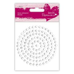 Strasuri/pietre adezive, Ø 5mm, 117 buc/set, argintiu, Papermania