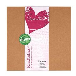Carton natur/kraft, 20.3x20.3cm, 280 g/mp, 20 coli/set, maro, Papermania