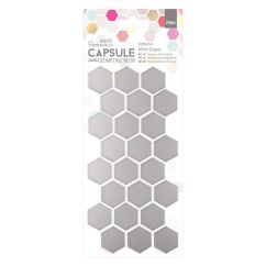 Forme decorative din oglinda - hexagon, 2cm, 24 buc/set, Capsule Papermania