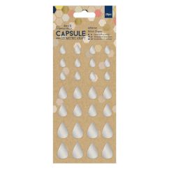 Forme decorative din oglinda - lacrima, diferite dimensiuni, 28 buc/set, Capsule Papermania
