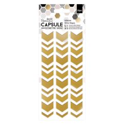 Forme decorative din oglinda - chevron, 2cm, 33 buc/set, Capsule Papermania