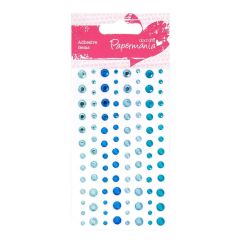 Strasuri/pietre adezive, diferite dimensiuni, 104 buc/set, aqua, Papermania