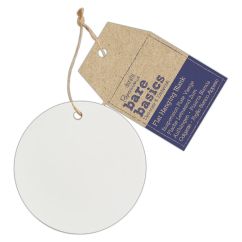 Forme decorative din ceramica - cerc, cu agatatoare, alb, Bare Basics Papermania