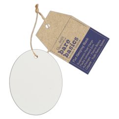 Forme decorative din ceramica - oval, cu agatatoare, alb, Bare Basics Papermania