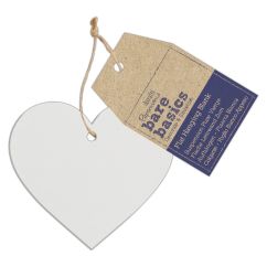 Forme decorative din acril - inima, cu agatatoare, transparent mat, Bare Basics Papermania